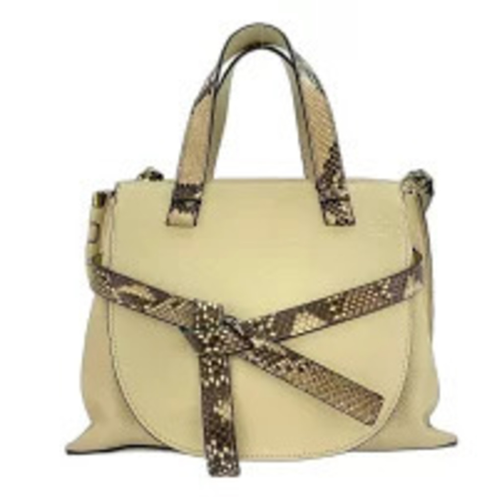 Loewe Gate Top Handle Handbag Beige Cream
